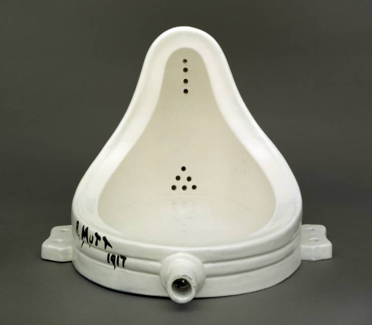Marcel Duchamp's Fountain; click for larger image.