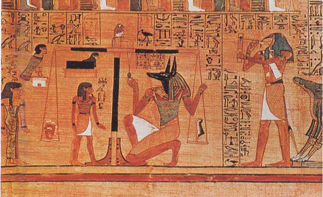 The final Judgement from the Papyrus of Ani, c. 1420 B. C.